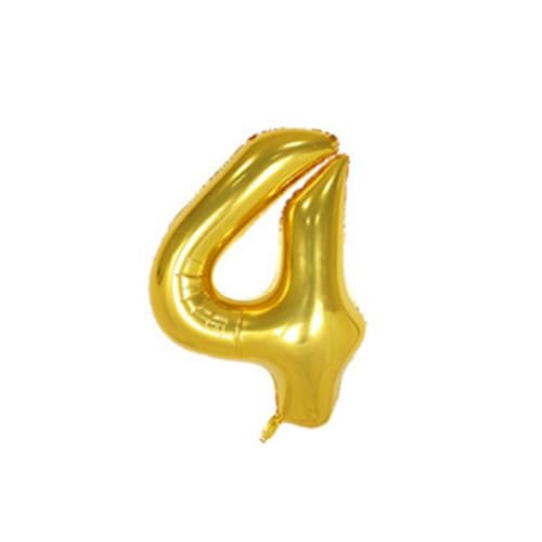 Folienballon 10 Stück 16 Zoll Digitaler Aluminiumfolienballon Gold Digitaler Ballon Hochzeit Feiertagsdekoration - Gold 4 von FIOLIRTL