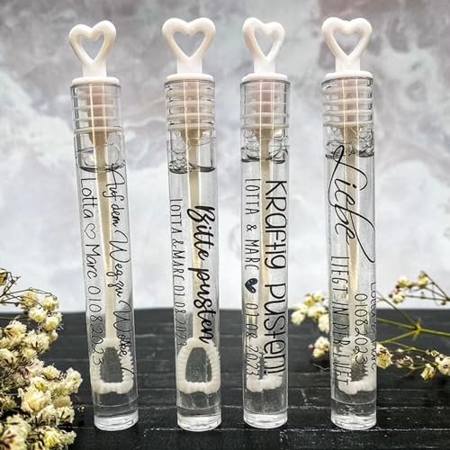 FIONEL Personalisierte Seifenblasen, Hochzeitsgeschenk, Standesbeamter, goldenes Hochzeitsgeschenk, personalisierter Blasenaufkleber – 100 Stück FIONEL Personalisierte Seifenblasen, Hochzeitsgeschenk, Standesbeamter, goldenes Hochzeitsgeschenk, personalisierter Blasenaufkleber – 100 Stück von FIONEL