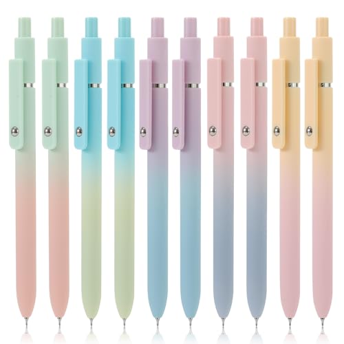 FIOVER Gelschreiber, schwarze Tinte, mittlere Spitze, 0,7 mm, glattes Schreiben, High-End-Serie, niedlicher Kugelschreiber für Tagebuch, Notizen, Büro, Schulbedarf, Geschenke für Damen und Herren, 10 FIOVER Gelschreiber, schwarze Tinte, mittlere Spitze, 0,7 mm, glattes Schreiben, High-End-Serie, niedlicher Kugelschreiber für Tagebuch, Notizen, Büro, Schulbedarf, Geschenke für Damen und Herren, 10 von FIOVER