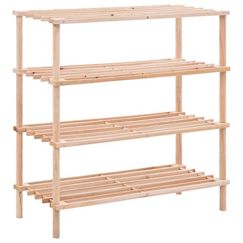 FIRBNUS Schuhregal mit 4 Ebenen aus massivem Fichtenholz, schmales Schuhregal, Schuhregal, Wohnzimmer, Schuhregal, Eingang, offenes Schuhregal, aus Holz, Schuhregal für den Eingang FIRBNUS Schuhregal mit 4 Ebenen aus massivem Fichtenholz, schmales Schuhregal, Schuhregal, Wohnzimmer, Schuhregal, Eingang, offenes Schuhregal, aus Holz, Schuhregal für den Eingang von FIRBNUS