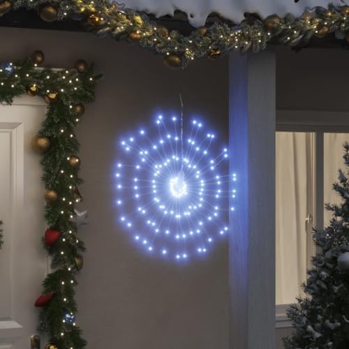 FIRBNUS Weihnachtsbeleuchtung Galaxie 140 LEDs 8 Stück kaltweiß 17 cm helle Dekorationen Weihnachten Galaxie Beleuchtung für Partys Weihnachten Halloween schaffen eine festliche Atmosphäre von FIRBNUS