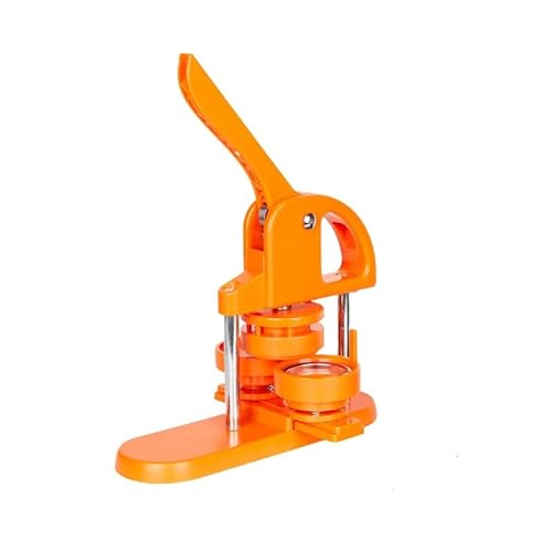 3-in-1-Knopf-Maschine, 25/32/58 mm, Pin-Maker mit 300 Knopfteilen und magischem Buch, ergonomischer Bogengriff, Stanzpress-Set für Kinder, DIY-Geschenke & Bastelprojekte (Orange) von FIRETIDE