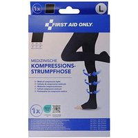FIRST AID ONLY Kompressionsstrumpfhose, offene Spitze schwarz Größe L 1 St. von FIRST AID ONLY