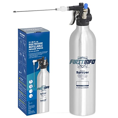 FIRSTINFO A1638 | 620ml | Aluminiumausführung | Wiederbefüllbare Druckluft Spraydose | wiederbefüllbar | Druckluft-Sprühflasche von FIRSTINFO TOOLS FIT YOUR NEEDS
