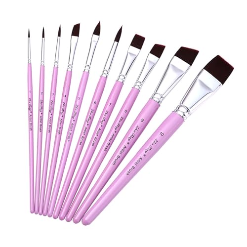 10x Künstler Pinsel Nylon Haarfarbe Pinsel Aquarellfarbe Detail Malerei Bastelmittel 10x Künstler Pinsel Nylon Haarfarbe Pinsel Aquarellfarbe Detail Malerei Bastelmittel von FIRSTXIU