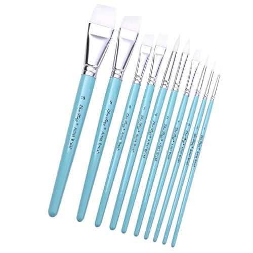 10x Künstler Pinsel Nylon Haarfarbe Pinsel Aquarellfarbe Detail Malerei Bastelmittel 10x Künstler Pinsel Nylon Haarfarbe Pinsel Aquarellfarbe Detail Malerei Bastelmittel von FIRSTXIU
