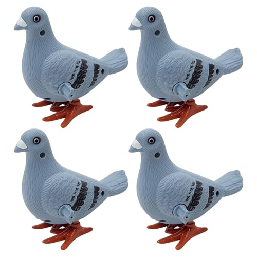 4pcs Sprungsimulation Tauben Windup Spielzeug Für Kinder Kleinkind Spaß Clockworks Tauben Spielzeug Für Und Tischdekoration Interaktiver Vogel von FIRSTXIU