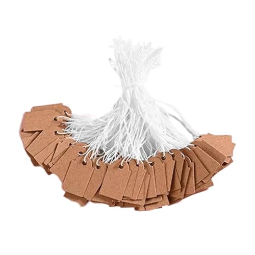 500pcs Beschreibbare Preisbezeichnungen Mit Saite Für Einzelhandel Und Schmuckkleidung Preisbezeichnung Beschreibbarer Kleidungsbezeichnungen Weißes Papier von FIRSTXIU
