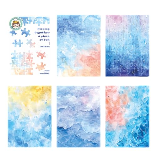 5pieces Aquarellpapier Aufkleber Kleber Ästhetischer Scrapbooking Für Journal Foto Album Telefon Fall Planer Dekoration Aquarellaufkleber von FIRSTXIU