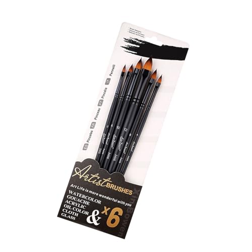 6 PCs Pinsel Pinsel Nylon Haarmalerei Malerei Detail Pinselkünstler Für Aquarellölkörper 6 PCs Pinsel Pinsel Nylon Haarmalerei Malerei Detail Pinselkünstler Für Aquarellölkörper von FIRSTXIU