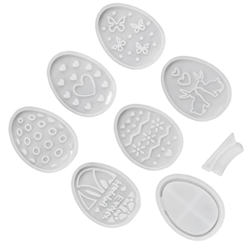 7pcs Elegante Eier Kaninchen Silikonform Künstlerische Silikonformen Zur Erzeugung Von Eierkaninchen Atmosphären Leichtes Ornament Form von FIRSTXIU
