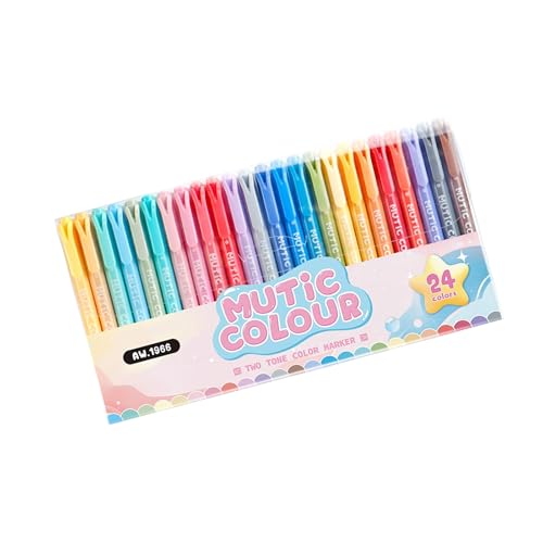 FIRSTXIU Doppelkopf Highlighter Stift Zeichnungsstift Highlighter Marker Set Fluoreszenz FIRSTXIU Doppelkopf Highlighter Stift Zeichnungsstift Highlighter Marker Set Fluoreszenz von FIRSTXIU