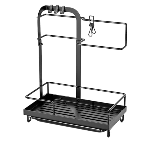 FIRSTXIU Multi Funktionaler Spülenlagerregal Mit Hanging Hakenhandtuchregal Für Küchenarbeitsplatte Schwamm Seifenspender Organisation Abnehmbares Tablett Waschbecken Organisatoren FIRSTXIU Multi Funktionaler Spülenlagerregal Mit Hanging Hakenhandtuchregal Für Küchenarbeitsplatte Schwamm Seifenspender Organisation Abnehmbares Tablett Waschbecken Organisatoren von FIRSTXIU