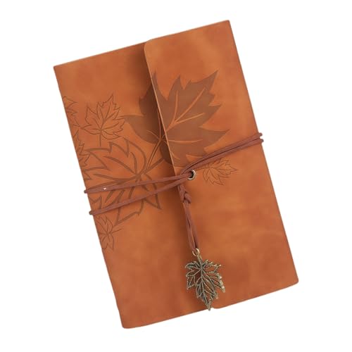 FIRSTXIU Nachfüllbares Notebook Reisejournal Mit 75 Blättern Und 6 Ringen Lederbindungsabdeckungen Für Blattanhänger Zum Schreiben Von Journaling Business Meeting Notepads von FIRSTXIU