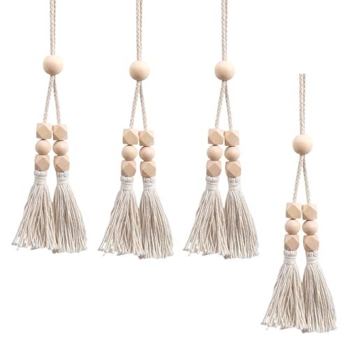 FIRSTXIU Natürliche Baumwollvorhang Halterbacks Mit Holzperlen Und Starke Magnetverschlüsse Für Home Decoration Curtain Holdbacks FIRSTXIU Natürliche Baumwollvorhang Halterbacks Mit Holzperlen Und Starke Magnetverschlüsse Für Home Decoration Curtain Holdbacks von FIRSTXIU