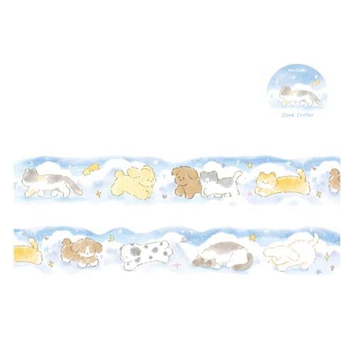 FIRSTXIU Tiermotivkapit Mit Scrapbooking Hintergrundband Ästhetische Maskierung Für Journaling Fotoalbum Planer Pet Corner Wall Decoration Wickeln von FIRSTXIU