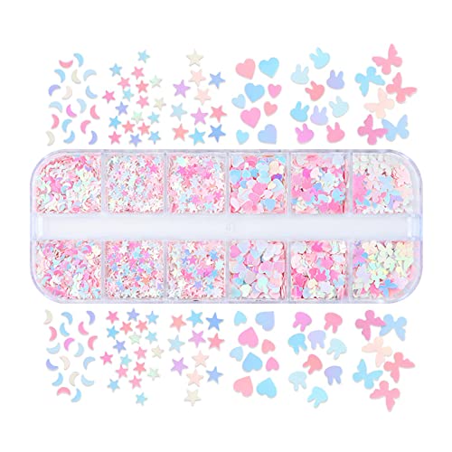 Gemischte Farbe Glitzer Epoxidharz Füllung Farbenfroher Füllstoff Moon Star Heart Pailletten Für Schmuck Making Art Decors von FIRSTXIU