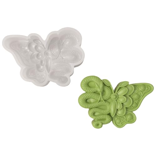 Halloween Themen Kerzenformen Rosenschädel Schlange Schmetterling Silikonkerzenformen Für Epoxidharz Kerze Home Dekoration von FIRSTXIU
