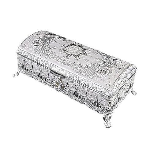 Staubsichere Schmuckschatulle Praktischer Schmuck Organizer Mit Schutzfutter Ohrringen Halsketten Ringe Für Frauen Gold Weiße Schmuckschatulle Staubsichere Schmuckschatulle Praktischer Schmuck Organizer Mit Schutzfutter Ohrringen Halsketten Ringe Für Frauen Gold Weiße Schmuckschatulle von FIRSTXIU