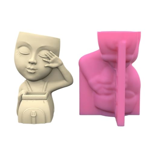Sukkulente Pflanzerform Silikonblume Mädchen Vase Sukkulente Vase Bleistifthalter Formen Flexible Silikonform von FIRSTXIU