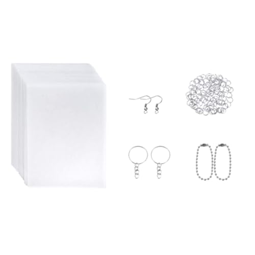 Wärmeschrinkfilmpapier Set Mit Farbigen Stiften Keyring Ohrring Hooks Loch Für Schlüsselbund Juwelen Kunstausstellungsmaterialien von FIRSTXIU