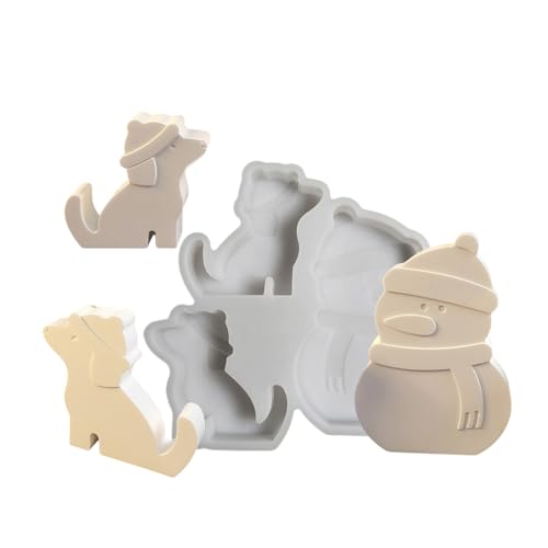 Weihnachten Silikonform Epoxidharz Formen Kerzenhund Schneemann Form Silikontextur Basteln Für Ornamente Crafting Formen Weihnachten Silikonform Epoxidharz Formen Kerzenhund Schneemann Form Silikontextur Basteln Für Ornamente Crafting Formen von FIRSTXIU