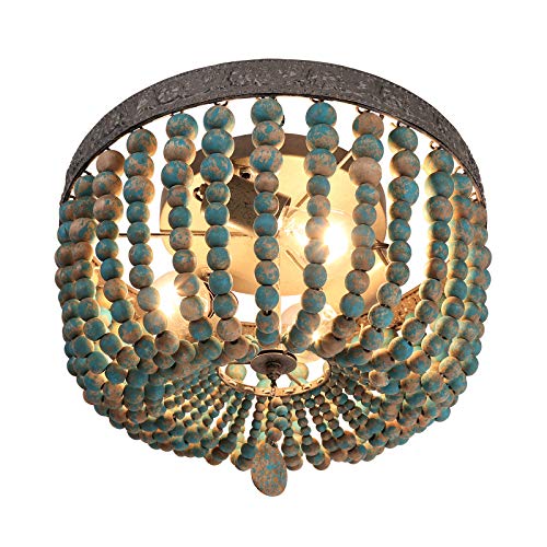 FIRVRE GrauBlau Natürlich Holzperlen Kronleuchter Bohemian Vintage Rustikale Boho Deckenleuchte Bauernhaus E27 Pendelleuchte Licht für Esszimmer Schlafzimmer Flur Treppe KüCheninsel Eingangsbereich FIRVRE GrauBlau Natürlich Holzperlen Kronleuchter Bohemian Vintage Rustikale Boho Deckenleuchte Bauernhaus E27 Pendelleuchte Licht für Esszimmer Schlafzimmer Flur Treppe KüCheninsel Eingangsbereich von FIRVRE