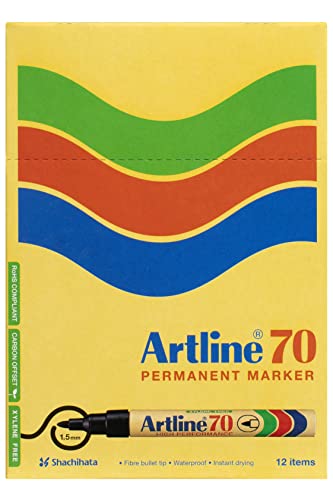 artline Ek70 Permanentmarker, nachfüllbar, Rundspitze, 1,5 mm, Schwarz von FIS