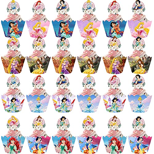 Priinzessin Kuchendekoration, 48 Stück Priinzessin Tortendeko Cupcake Topper Tortendeko Themen Party Tortenaufsatz Geburtstag Kuchendeckel Dekoration Lieferungen Set für Kinder Geburtstag Priinzessin Kuchendekoration, 48 Stück Priinzessin Tortendeko Cupcake Topper Tortendeko Themen Party Tortenaufsatz Geburtstag Kuchendeckel Dekoration Lieferungen Set für Kinder Geburtstag von FISAPBXC