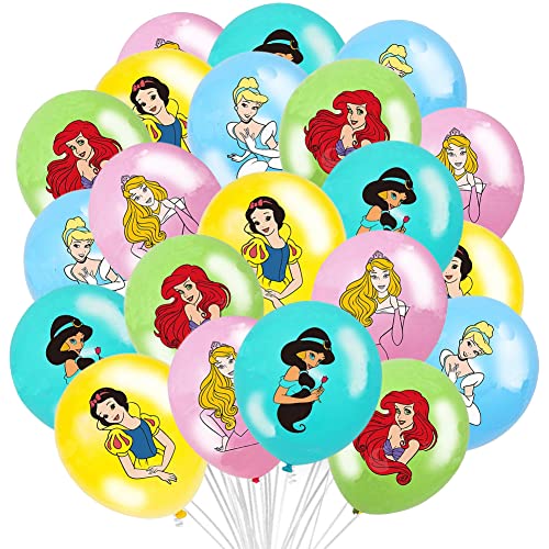 Princess Luftballons Geburtstagsdeko, 40 Stück Prinzessinin Luftballon Set, Prinzessin Party Dekoration, Princess Luftballons Geburtstagsdeko Luftballons Mädchen Junge Partyzubehör von FISAPBXC