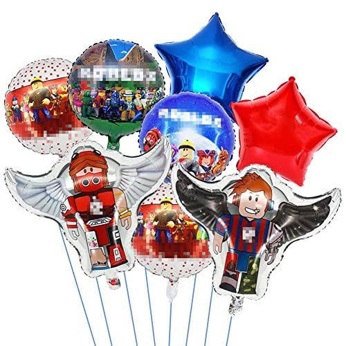 FISAPBXC Geburtstagsparty Deko, 10 Stück Folienballon, Cartoon Ballon Set, Party Folienballon, Themed Birthday Party Ballon, Folien-Luftballon, Geburtstag Ballons Geeignet für Kindergeburtstage von FISAPBXC