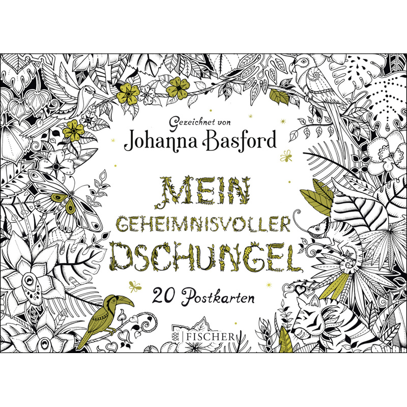 Mein Geheimnisvoller Dschungel, Postkartenbuch - Johanna Basford, Taschenbuch von FISCHER Taschenbuch