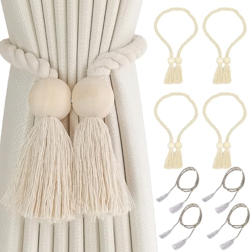 FISH DRAGATE 4 Stück raffhalter für vorhänge,vorhang raffhalter magnetische,raffhalter für gardinen,vorhang halter mit 4 Zierbändern,gardinenhalter raffhalter vorhang boho für Zuhause und Büro vorhang FISH DRAGATE 4 Stück raffhalter für vorhänge,vorhang raffhalter magnetische,raffhalter für gardinen,vorhang halter mit 4 Zierbändern,gardinenhalter raffhalter vorhang boho für Zuhause und Büro vorhang von FISH DRAGATE
