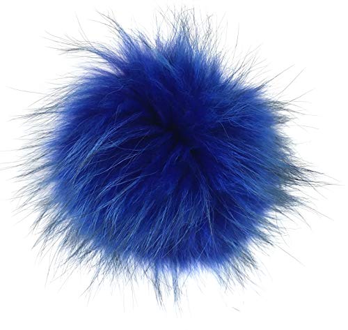 FISH IN THE SEA Premium Echtfell Bommel 17-19cm Fellbommel Royal Blau mit Druckknopf in leicht zum Anbringen Abnehmbarer Pom Pom für Strickmütze FISH IN THE SEA Premium Echtfell Bommel 17-19cm Fellbommel Royal Blau mit Druckknopf in leicht zum Anbringen Abnehmbarer Pom Pom für Strickmütze von FISH IN THE SEA