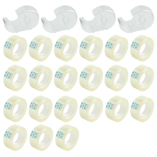 21 Rollen Transparentes Klebeband und 4 Tape Spender,18mm x 30m Transparentes Multifunktions-Klebeband für allgemeine Verwendung für Schule, Zuhause und Büro 21 Rollen Transparentes Klebeband und 4 Tape Spender,18mm x 30m Transparentes Multifunktions-Klebeband für allgemeine Verwendung für Schule, Zuhause und Büro von FISHSHOP