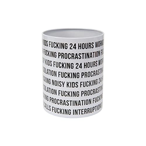 FIISURA."F*ucking home office" white pencil holder von FISURA