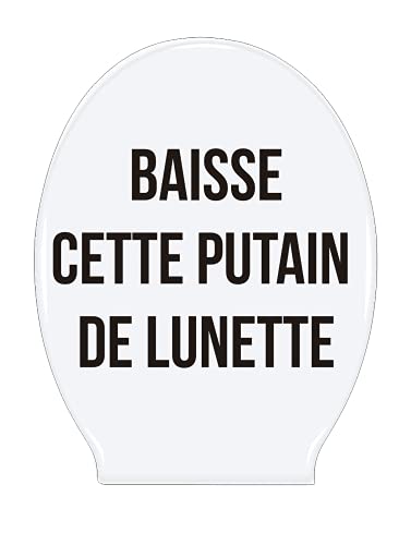 Fisura | Vinyl-Aufkleber WC "Baisse cette putain de lunette" von FISURA