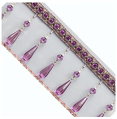 Borte mit Perlenfransen, Besatz aus Kristallquasten, Jacquardband for Nähen for Vorhänge, Tischdecken, Hochzeiten, dekoriert, 1 Yard Borte mit Perlenfransen, Besatz aus Kristallquasten, Jacquardband for Nähen for Vorhänge, Tischdecken, Hochzeiten, dekoriert, 1 Yard von FITIOS