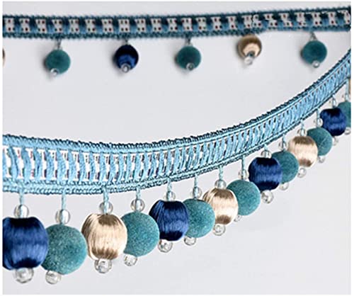 Borte mit Perlenfransen, Borte mit Quasten, Jacquardband for Nähen for Kissen, Vorhänge, Tischdecken, Hochzeiten, dekoriert, 1 m Borte mit Perlenfransen, Borte mit Quasten, Jacquardband for Nähen for Kissen, Vorhänge, Tischdecken, Hochzeiten, dekoriert, 1 m von FITIOS