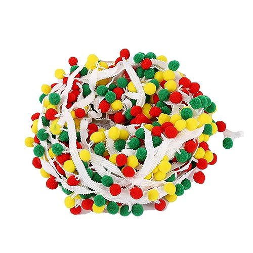 Fransenbesatz mit Zopfperlen, Bommelquaste, geflochtene Hängekugeln, Besatzband for Kleidung, Vorhänge, Nähstoffe, Hochzeiten, dekoriert, 10 Meter(Style 02) von FITIOS