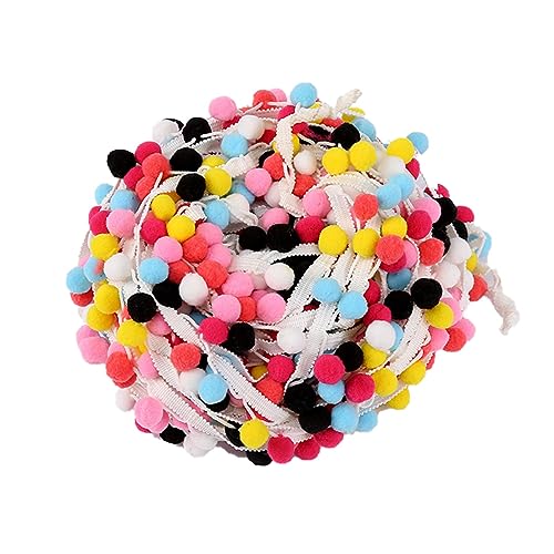 Fransenbesatz mit Zopfperlen, Bommelquaste, geflochtene Hängekugeln, Besatzband for Kleidung, Vorhänge, Nähstoffe, Hochzeiten, dekoriert, 10 Meter(Style 09) von FITIOS