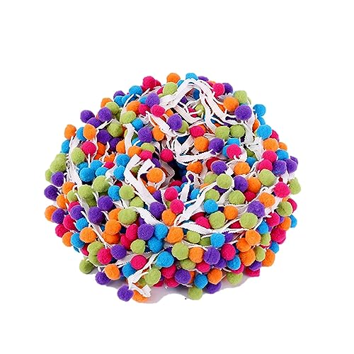 Fransenbesatz mit Zopfperlen, Bommelquaste, geflochtene Hängekugeln, Besatzband for Kleidung, Vorhänge, Nähstoffe, Hochzeiten, dekoriert, 10 Meter(Style 10) von FITIOS