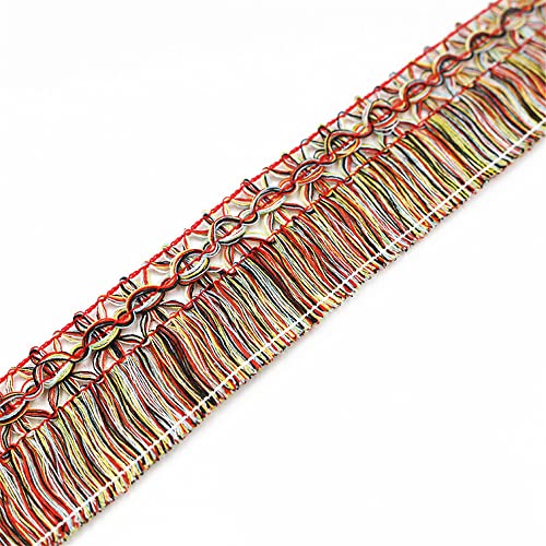 Fransenbesatz mit Zopfperlen, Quastenband, Bekleidungsstoff, Kordel, Gurtband for Kissen, Vorhänge, Kleidung, Basteln, Nähzubehör, 4,5 m(Style 06) von FITIOS