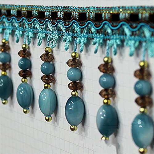Fransenbesatz mit geflochtenen Perlen, geflochtene Perlen, hängende Kugel, Quaste, Applikation, Stoffband, Nähen, Basteln, Vorhang, Tisch, Hochzeit, dekoriert, 1 Yard Fransenbesatz mit geflochtenen Perlen, geflochtene Perlen, hängende Kugel, Quaste, Applikation, Stoffband, Nähen, Basteln, Vorhang, Tisch, Hochzeit, dekoriert, 1 Yard von FITIOS