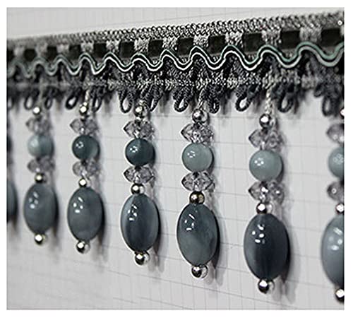 Fransenbesatz mit geflochtenen Perlen, geflochtene Perlen, hängende Kugel, Quaste, Applikation, Stoffband, Nähen, Basteln, Vorhang, Tisch, Hochzeit, dekoriert, 1 Yard Fransenbesatz mit geflochtenen Perlen, geflochtene Perlen, hängende Kugel, Quaste, Applikation, Stoffband, Nähen, Basteln, Vorhang, Tisch, Hochzeit, dekoriert, 1 Yard von FITIOS