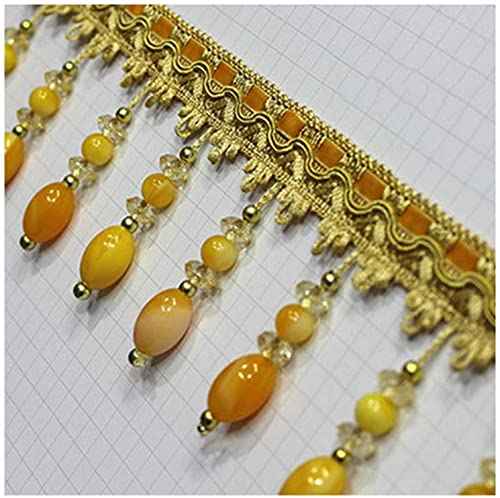 Fransenbesatz mit geflochtenen Perlen, geflochtene Perlen, hängende Kugel, Quaste, Applikation, Stoffband, Vorhang, Tisch, Hochzeit, dekoriert, 91,4 cm, Orange Fransenbesatz mit geflochtenen Perlen, geflochtene Perlen, hängende Kugel, Quaste, Applikation, Stoffband, Vorhang, Tisch, Hochzeit, dekoriert, 91,4 cm, Orange von FITIOS