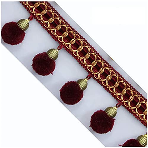 Geflochtene Perlenfransen, Bommelquasten, Jacquardband for Nähen for Vorhang, Tisch, Hochzeit, dekoriert, 1 m Geflochtene Perlenfransen, Bommelquasten, Jacquardband for Nähen for Vorhang, Tisch, Hochzeit, dekoriert, 1 m von FITIOS