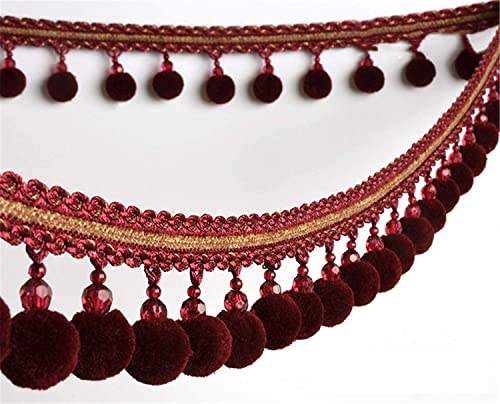Geflochtene Perlenfransen, Pom-Quasten, Jacquard-Band, Stoff for Nähen for Vorhang, Tisch, Hochzeit, dekoriert, 1 Jahr Geflochtene Perlenfransen, Pom-Quasten, Jacquard-Band, Stoff for Nähen for Vorhang, Tisch, Hochzeit, dekoriert, 1 Jahr von FITIOS
