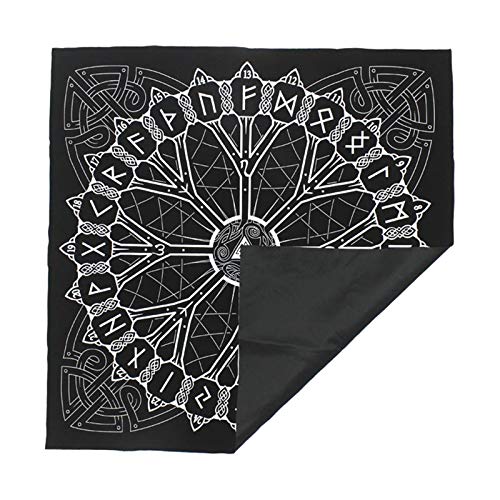 FITYLE Schwarz Viking Altar Tarot Wahrsagerei Karten Tischdecke Pad Tapisserie Tisch Tuch Reusable von F Fityle