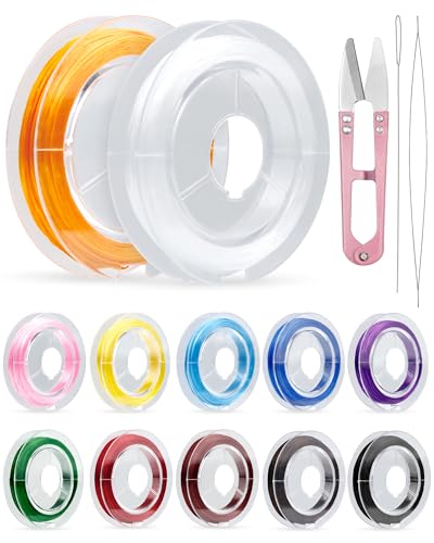 12 Rollen FIVEIZERO 0,7 mm flache, elastische Armbandschnur, 12 Farben, hochelastische Schnur für Armbänder, Halsketten, Schmuckherstellung, dehnbare Fadenschnur für Tonperlen, Kristall- und 12 Rollen FIVEIZERO 0,7 mm flache, elastische Armbandschnur, 12 Farben, hochelastische Schnur für Armbänder, Halsketten, Schmuckherstellung, dehnbare Fadenschnur für Tonperlen, Kristall- und von FIVEIZERO